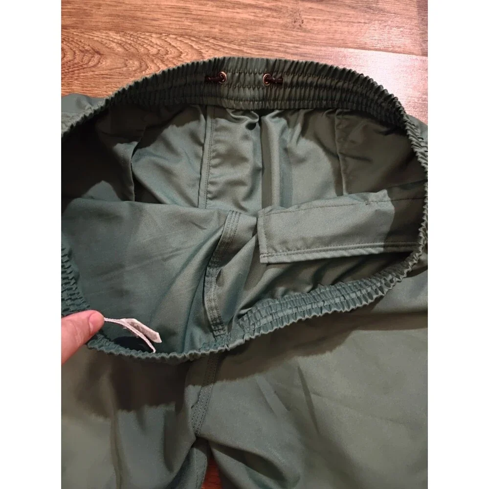 Outerknown Shorts Mens XL Green Polyester Swim Trunks Drawstring Beach Summer
